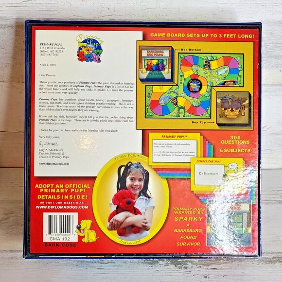 HTF Primary Pups Educational Curriculum Board Game Grades 1-3 MISSING 1 CARD - Picture 4 of 9